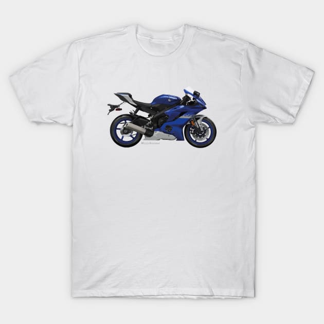 Yamaha R6 20 blue, s T-Shirt by MessyHighway